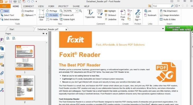 Foxit Reader là phần mềm đọc file PDF nổi tiếng và phổ biến nhất