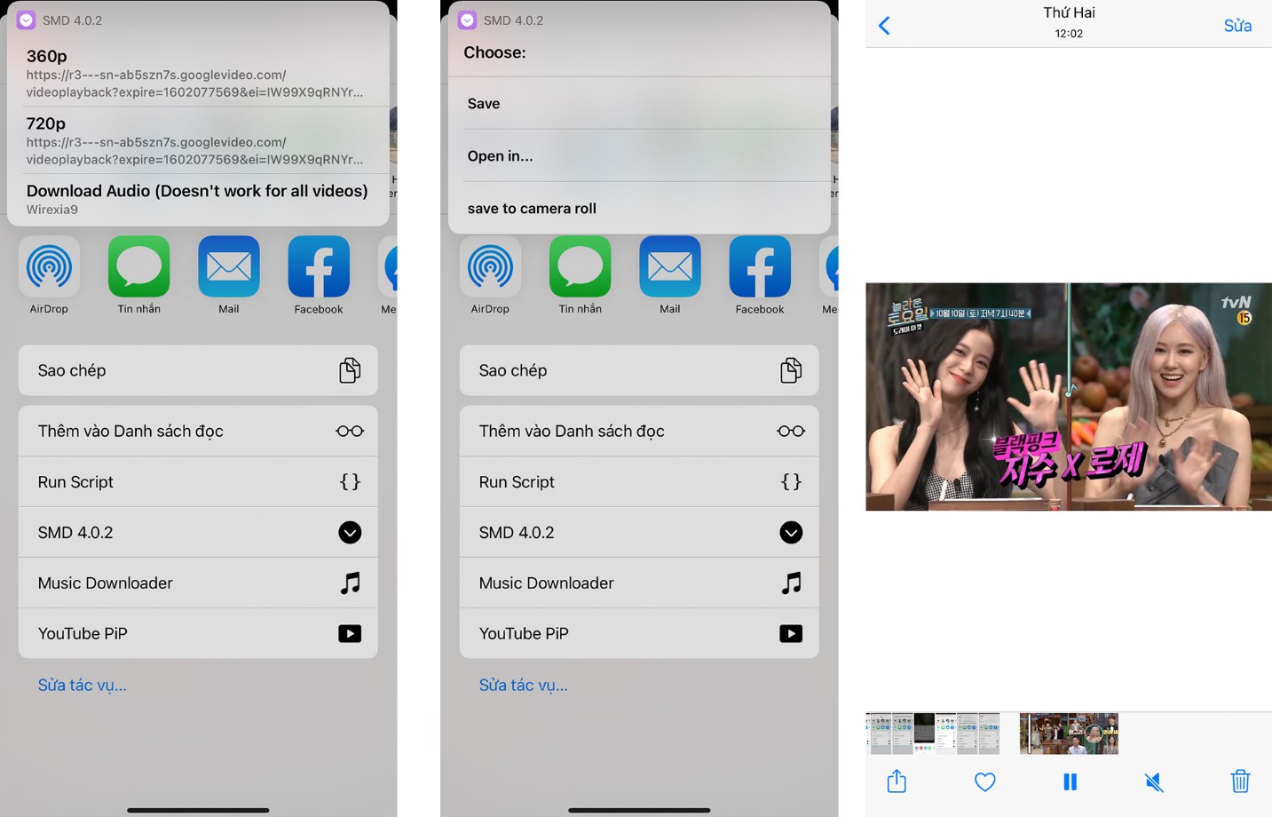 Shortcut sẽ tự động khởi chạy, sau đó, bạn chọn chất lượng video và nời lưu trữ trên máy