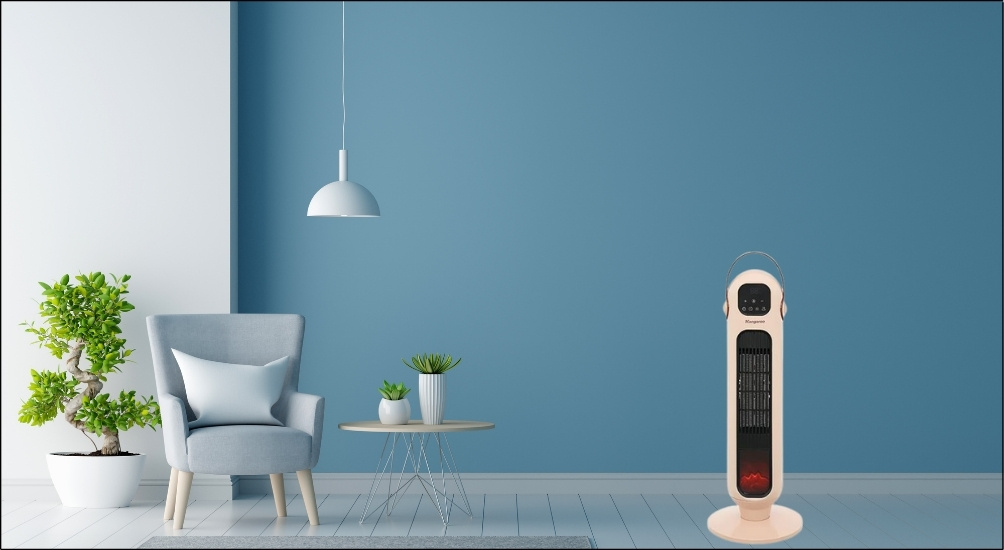 Quạt sưởi gốm Kangaroo KGFH8G có chế độ tự động đảo gió trái phải với góc quay rộng