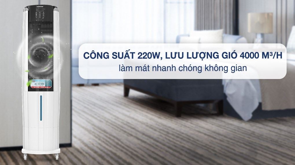 Đặt quạt điều hòa Sunhouse SHD7737 220W ở nơi thoáng khí, cách tường ít nhất 20cm để máy hút gió và làm mát hiệu quả