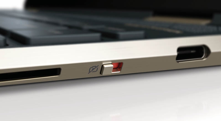 Công tắc khóa camera vật lý trên laptop