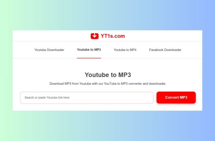 Chuyển video, nhạc YouTube sang MP3 trên YT1s.com