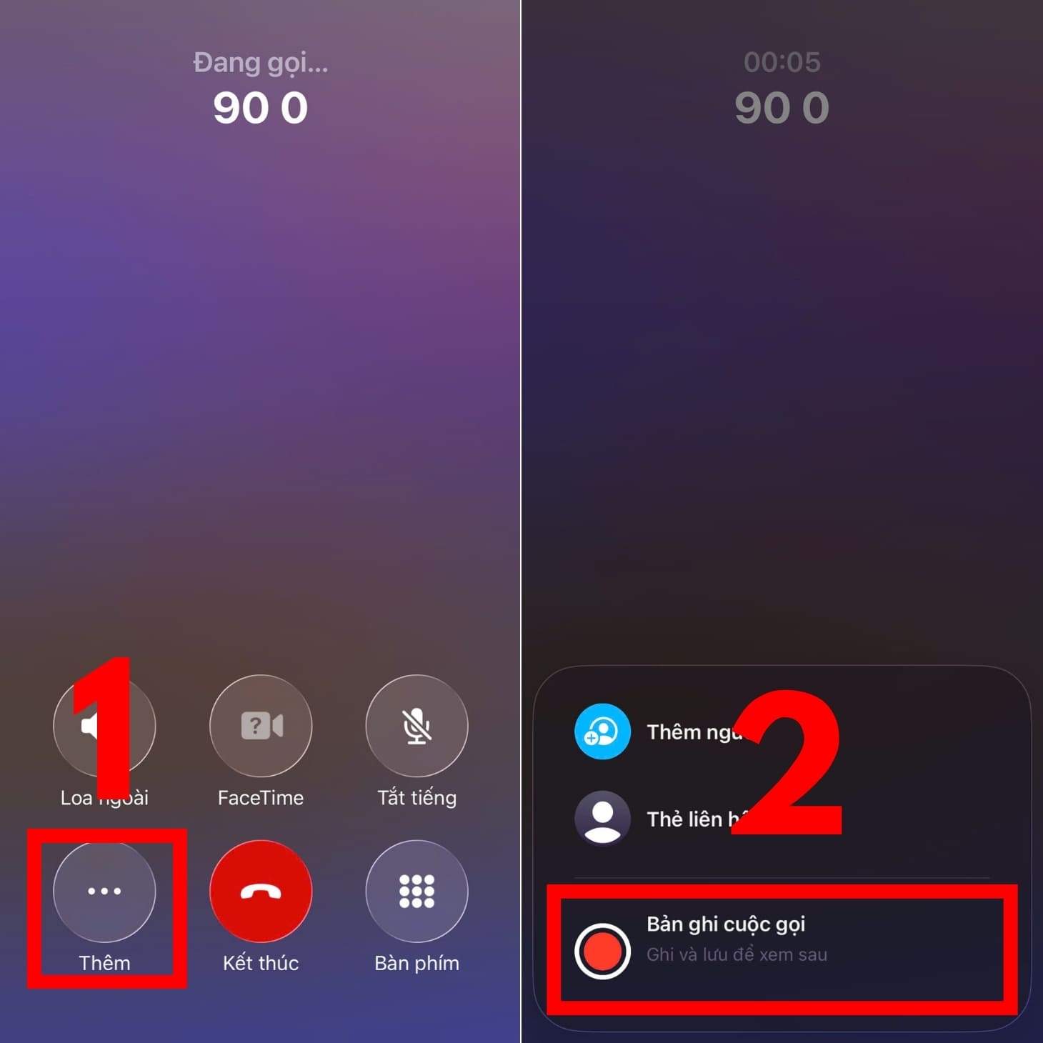 Chọn Bản ghi cuộc gọi trong phần Thêm khi đang gọi Cách ghi âm cuộc gọi trên iPhone mới nhất