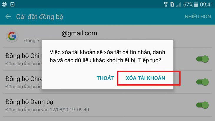 XÓA TÀI KHOẢN
