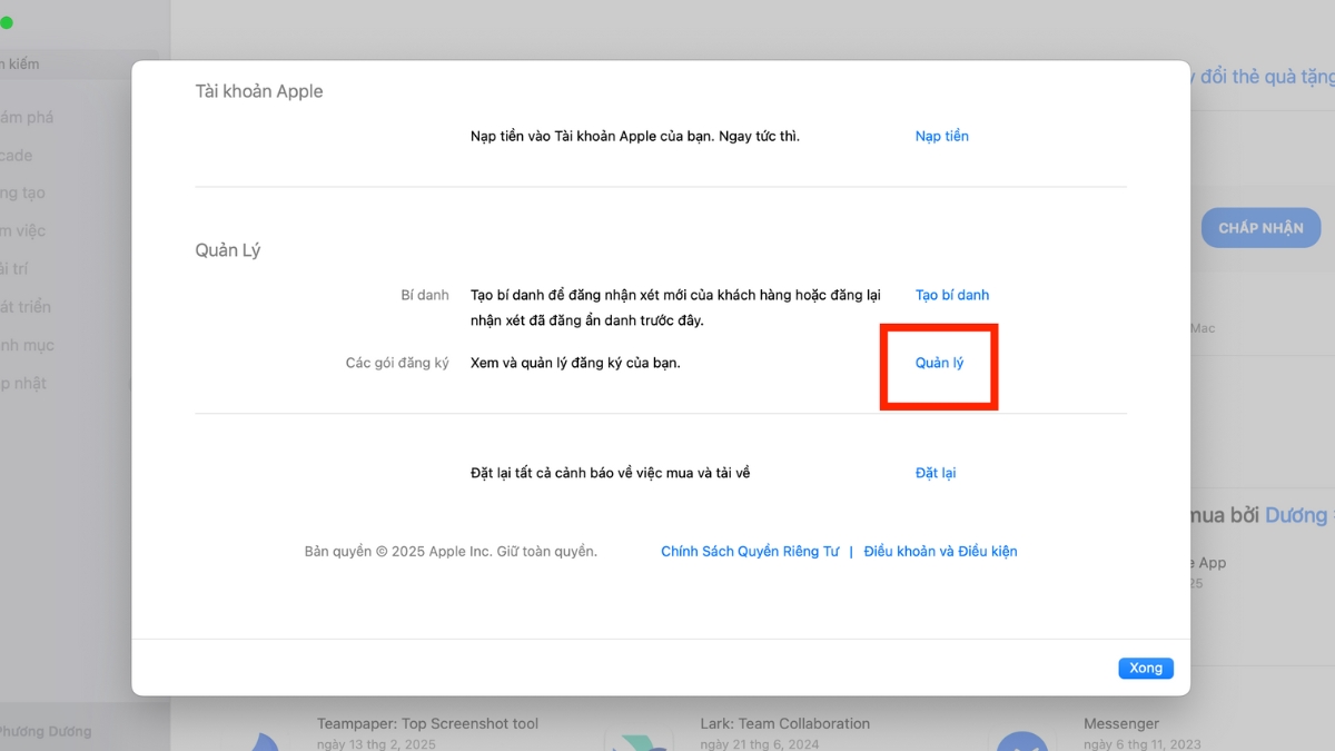 Chọn Quản l&yacute;