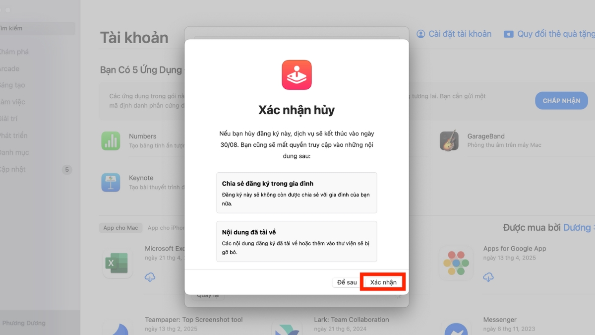 Chọn X&aacute;c nhận