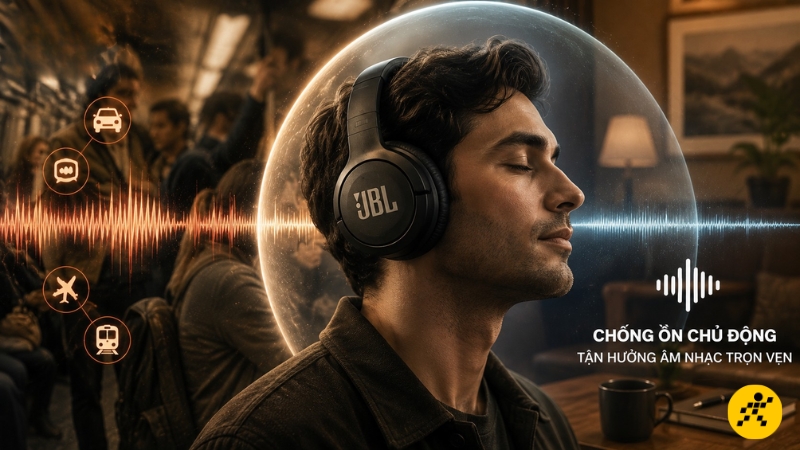 Tai nghe JBl có tính năng chống ồn chủ động Tai nghe JBl có tính năng chống ồn chủ động