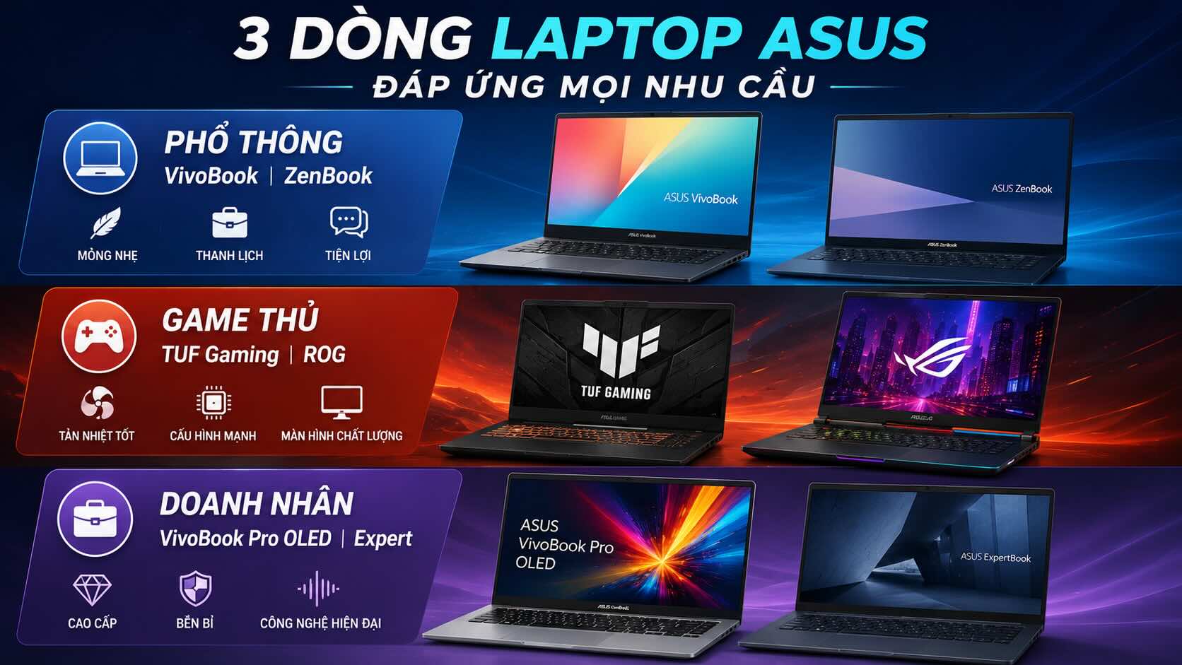 Các dòng laptop Asus hiện nay Các dòng laptop Asus hiện nay