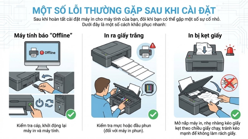 Một số lỗi thường gặp sau khi c&agrave;i đặt