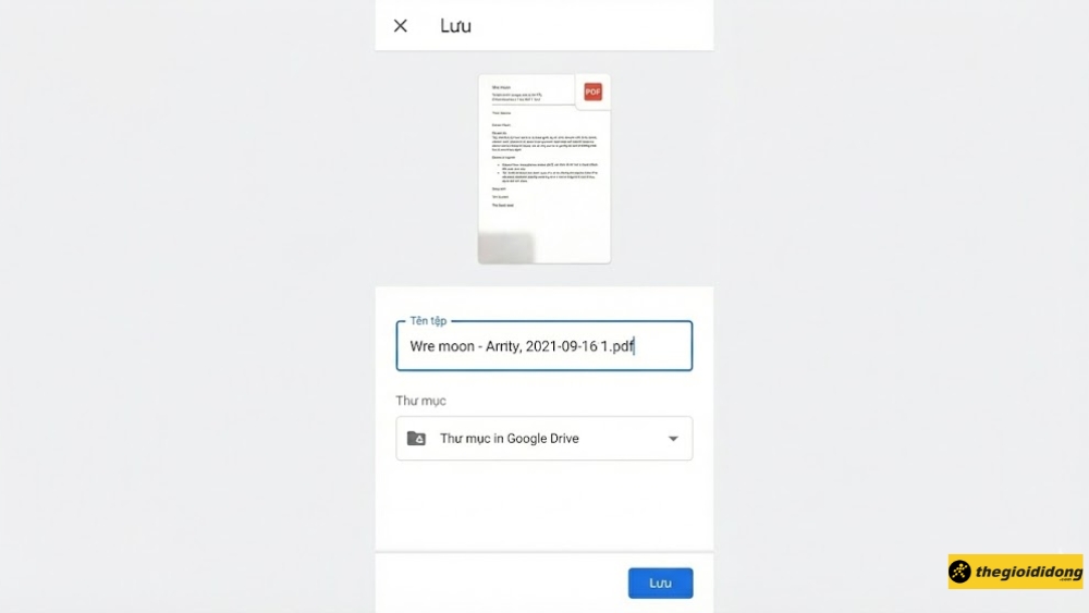 Nhấn "Lưu" để ho&agrave;n tất qu&aacute; tr&igrave;nh