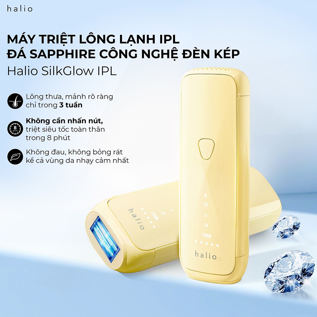 Máy triệt lông lạnh Sapphire Halio SilkGlow IPL
