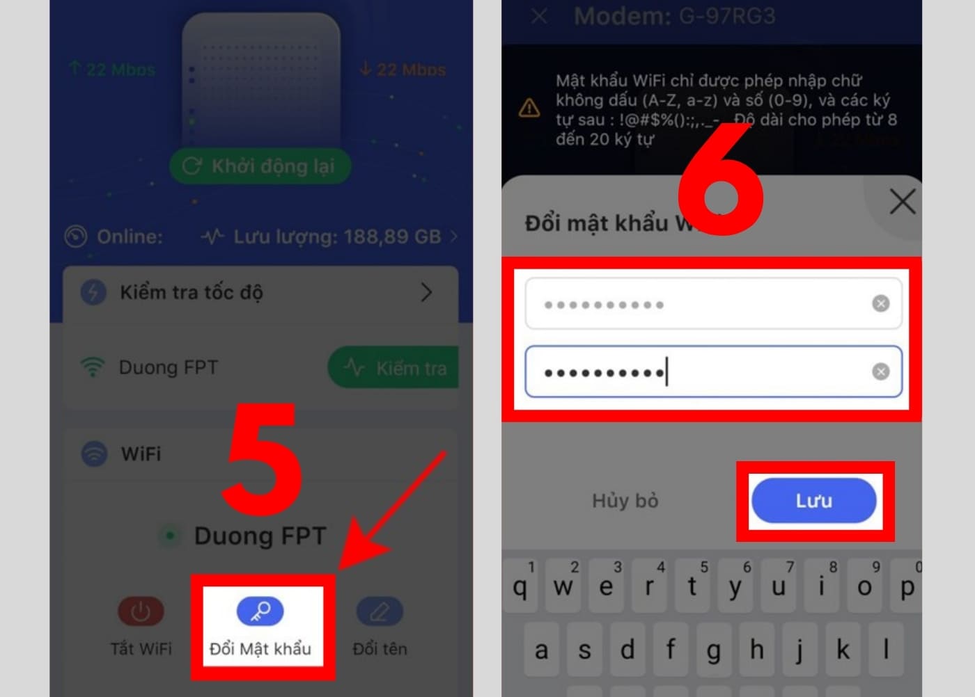 Nhập mật khẩu WiFi FPT mới Nhập mật khẩu WiFi FPT mới