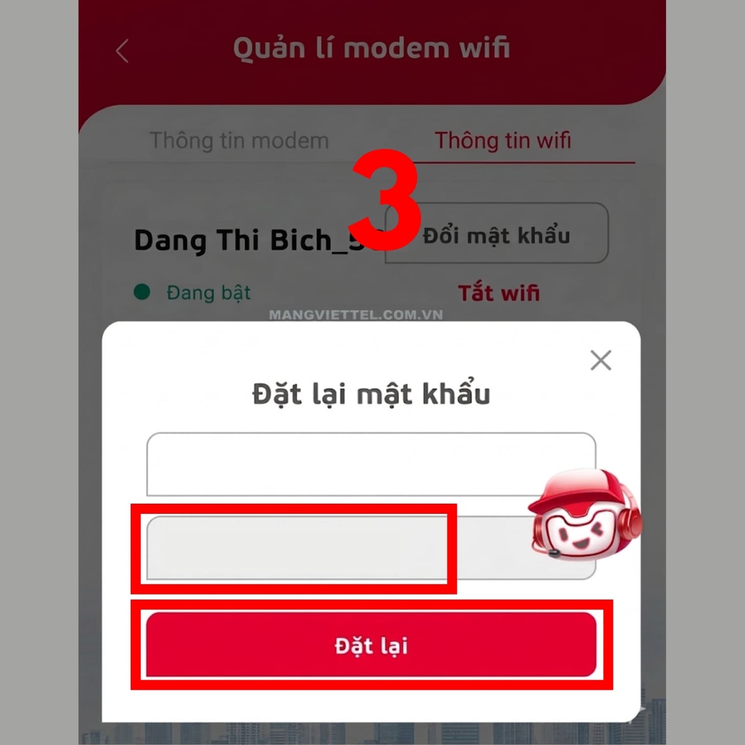 Đổi pass WiFi Viettel trên điện thoại bằng ứng dụng My Viettel Đổi pass WiFi Viettel trên điện thoại bằng ứng dụng My Viettel