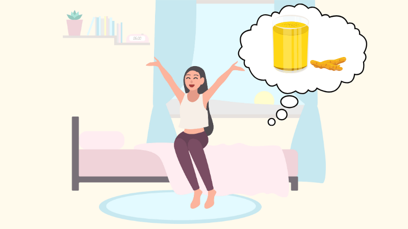 Bạn nên uống tinh bột nghệ vào buổi sáng ngay khi thức dậy để cơ thể hấp thu tốt nhất