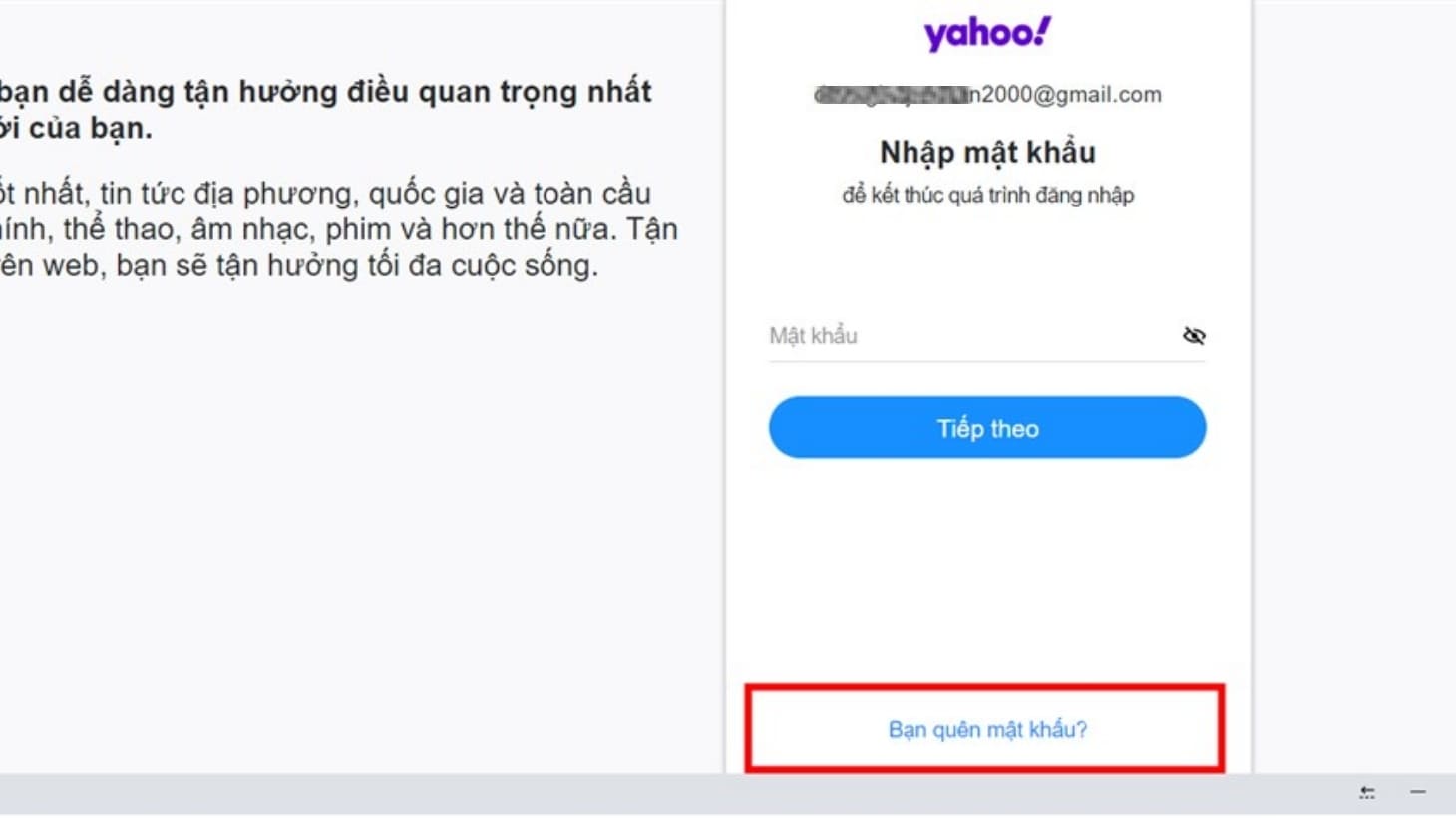 Điền mã xác minh