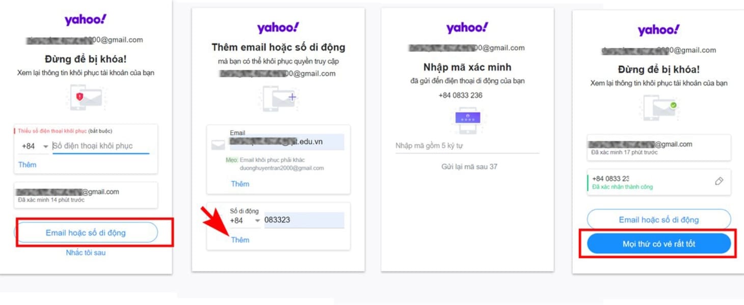 điền email và số điện thoại