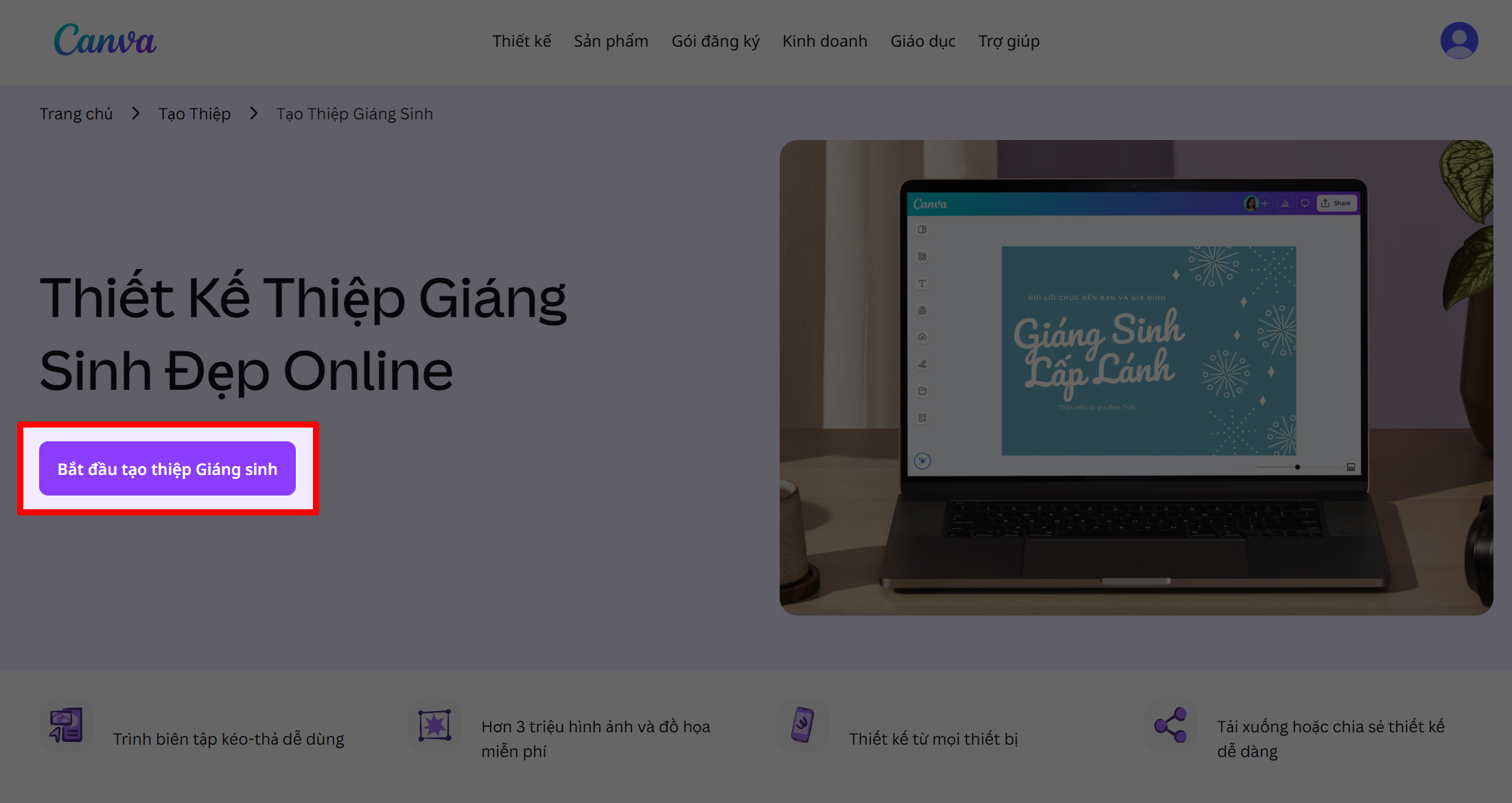 Cách Làm Thiệp Giáng Sinh Online