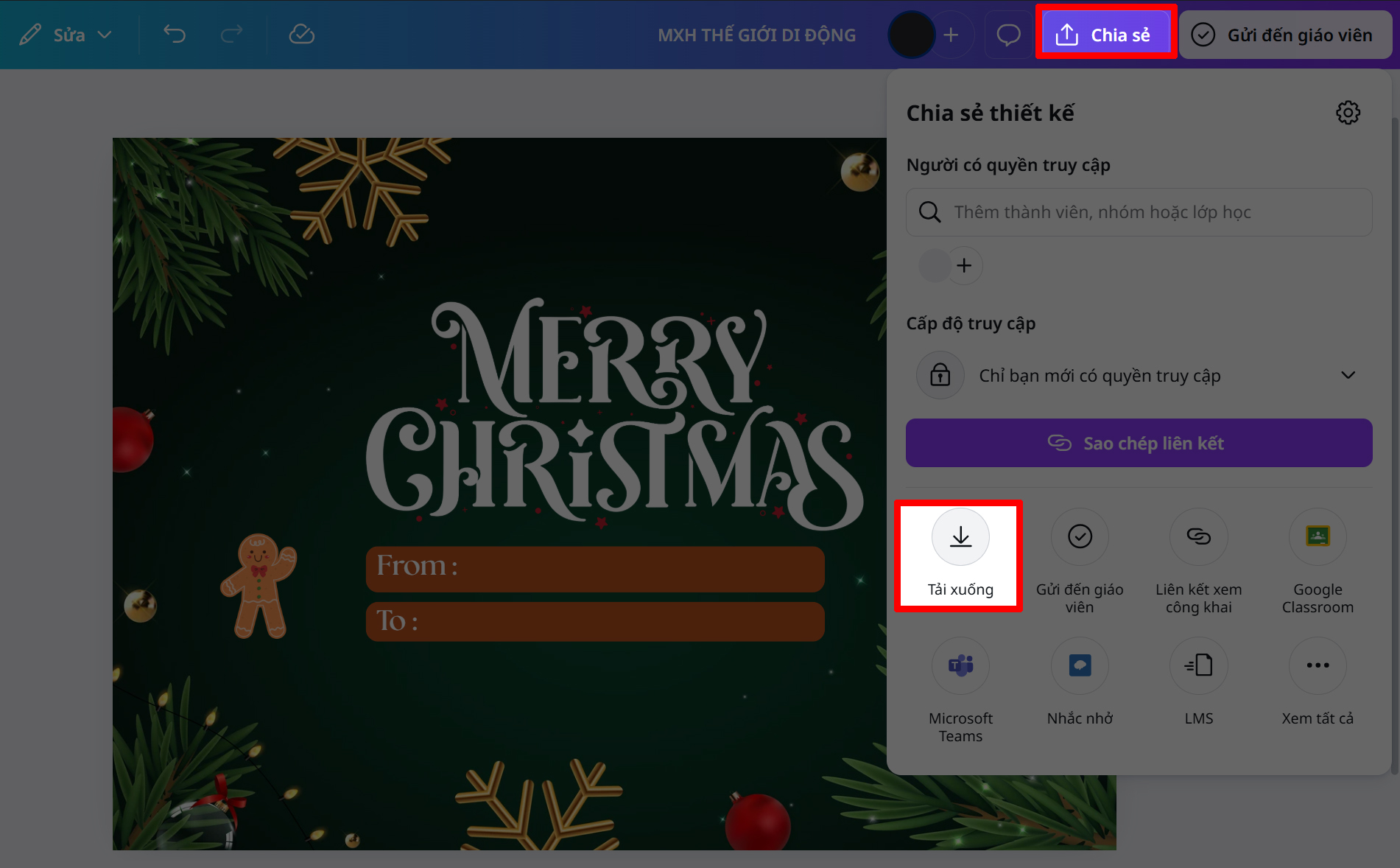 Cách Làm Thiệp Giáng Sinh Online