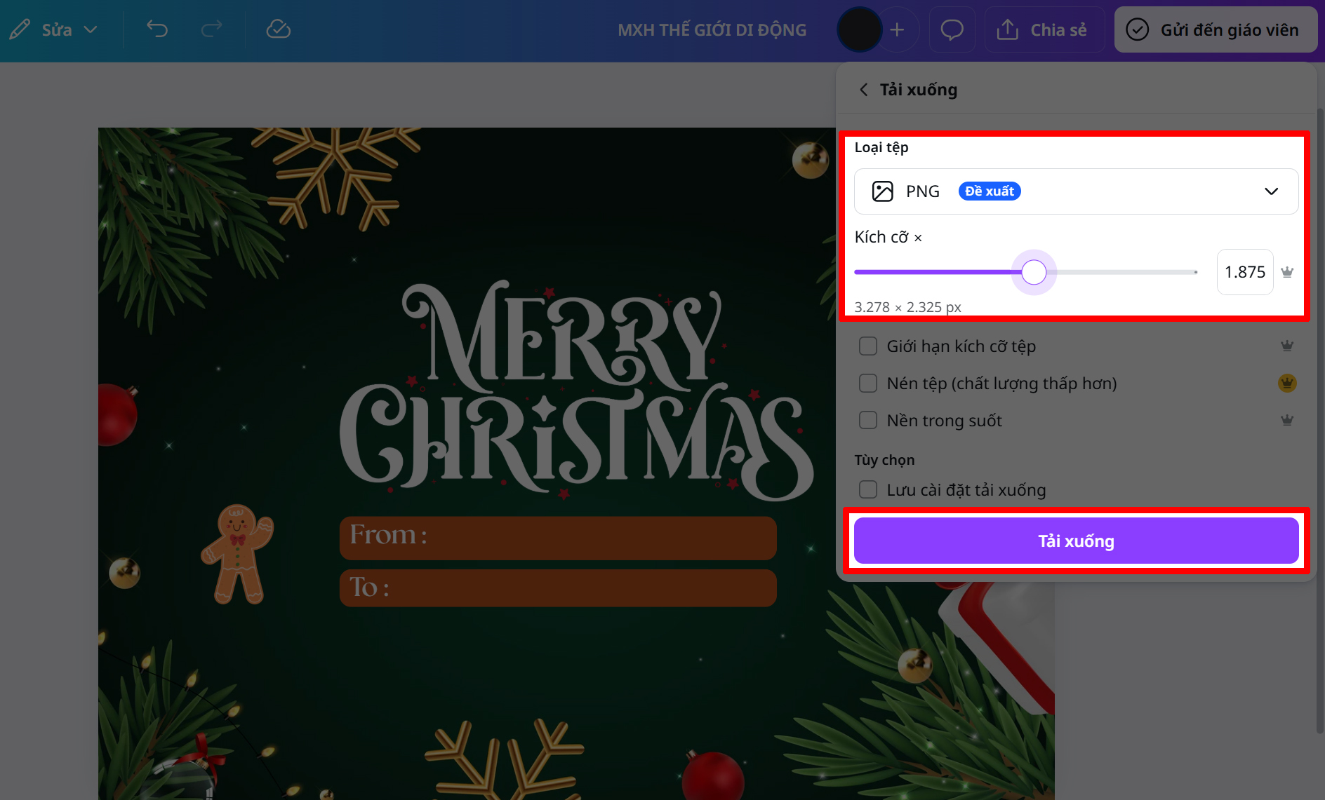 Cách Làm Thiệp Giáng Sinh Online