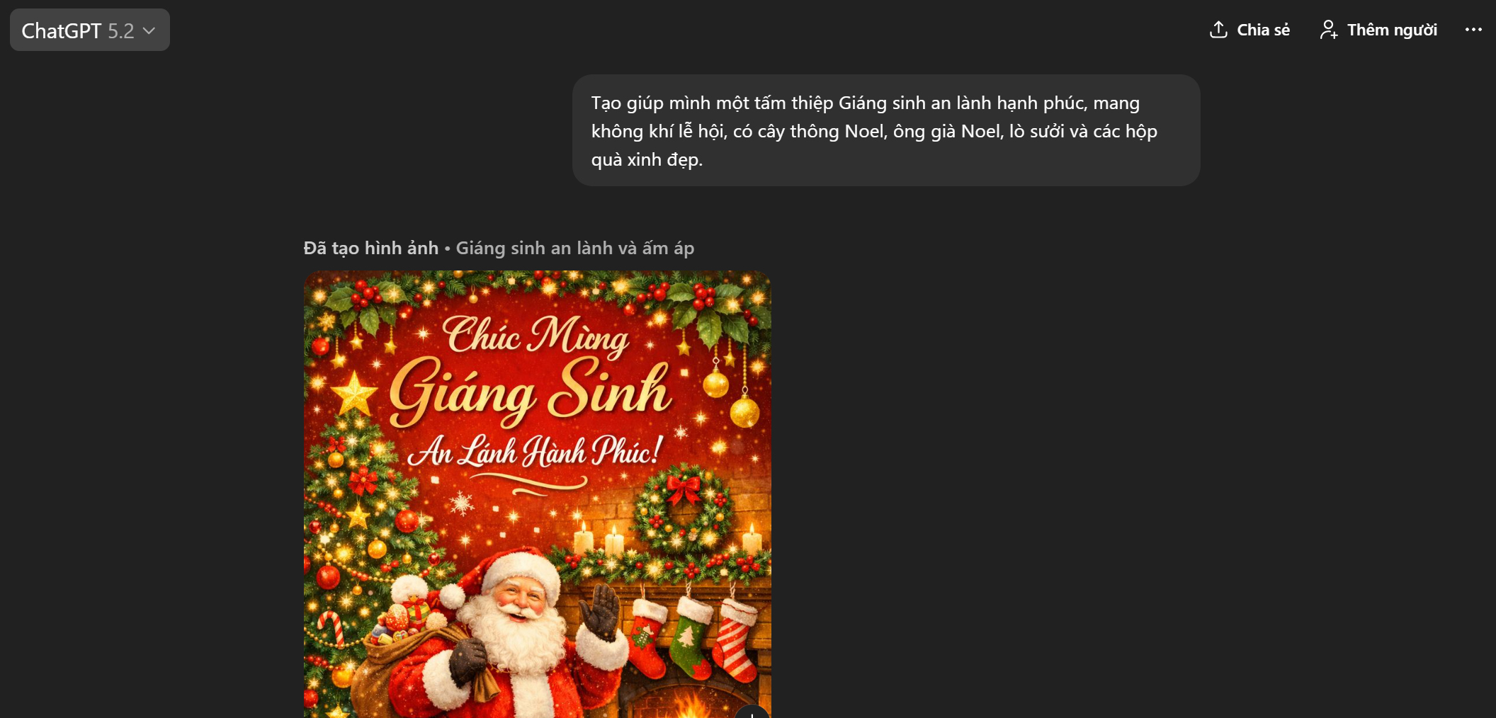 Tạo Thiệp Giáng Sinh Bằng Chatgpt