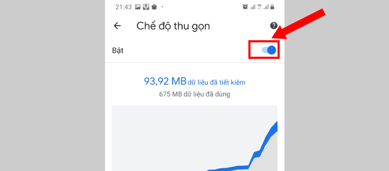 Chạm hoặc kéo thanh gạt sang bên phải để bật tính năng này Chạm hoặc kéo thanh gạt sang bên phải để bật tính năng này