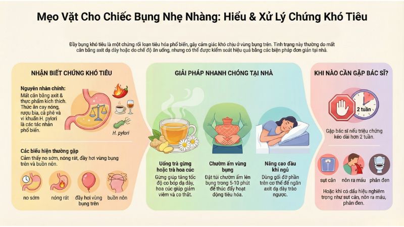 Infographic - Mẹo chữa đầy bụng, khó tiêu ngày Tết Infographic - Mẹo chữa đầy bụng, khó tiêu ngày Tết