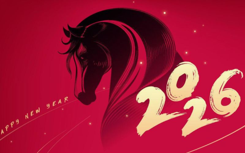 Hình tượng ngựa mạnh mẽ, Mã đáo thành công, phù hợp màn hình lớn, tôn vẻ sang trọng