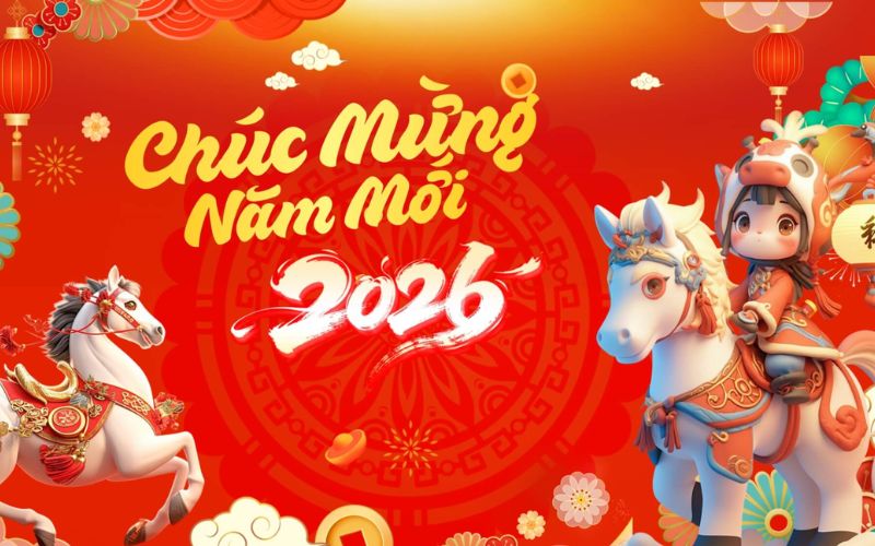 Hình tượng ngựa mạnh mẽ, Mã đáo thành công, phù hợp màn hình lớn, tôn vẻ sang trọng