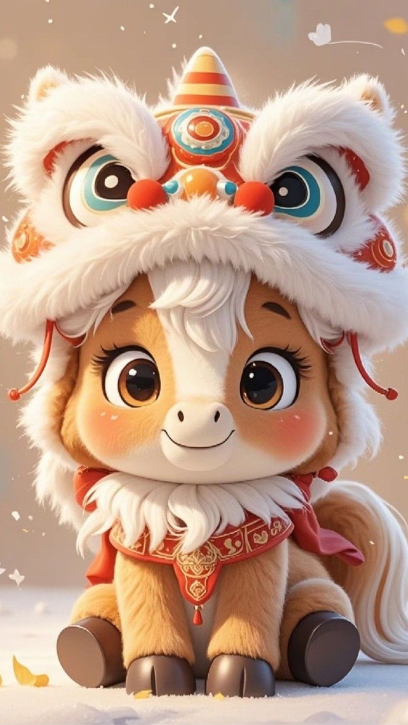 Hình nền Tết 2026 cute với linh vật năm mới, lì xì, bánh chưng chibi pastel dễ thương, mang năng lượng tích cực