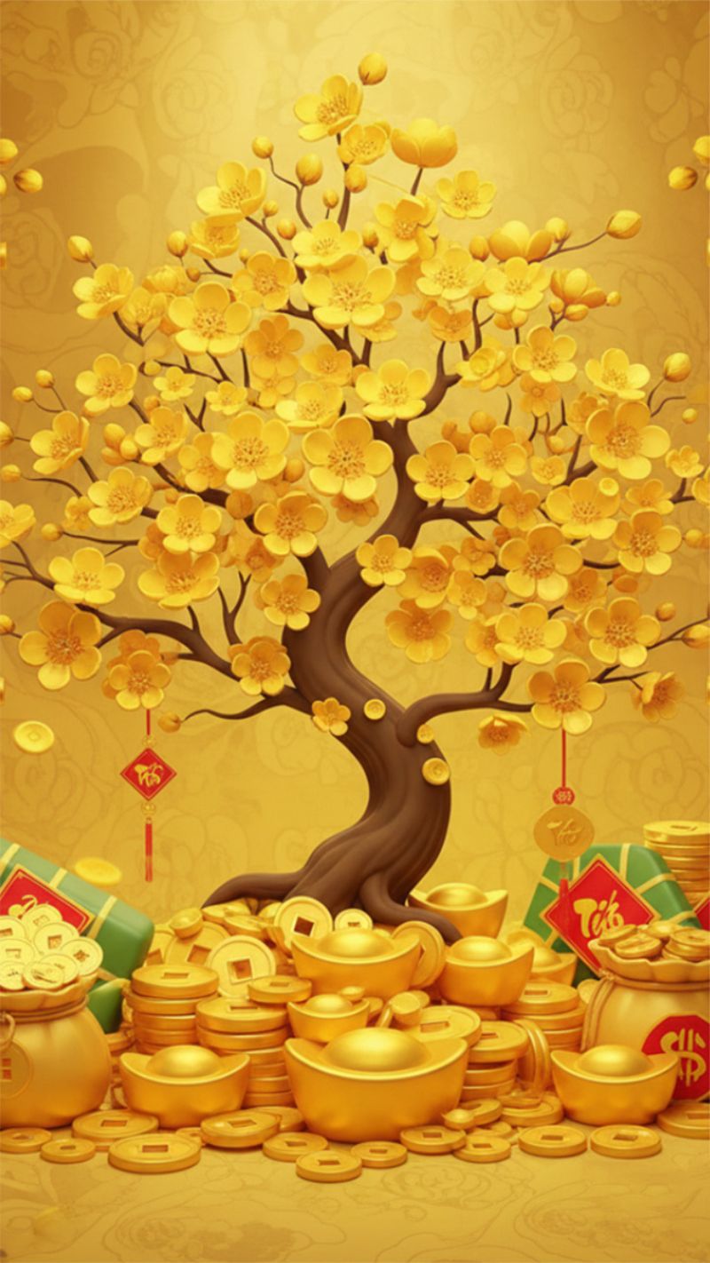 Tông vàng, trắng, xám cùng biểu tượng tài lộc giúp mệnh Kim kích hoạt may mắn đầu năm