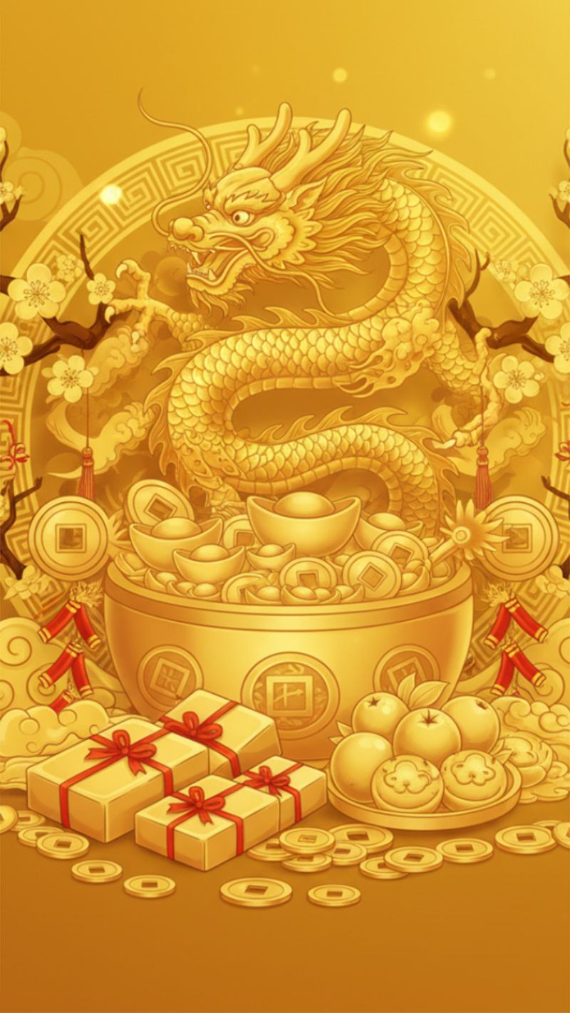 Tông vàng, trắng, xám cùng biểu tượng tài lộc giúp mệnh Kim kích hoạt may mắn đầu năm