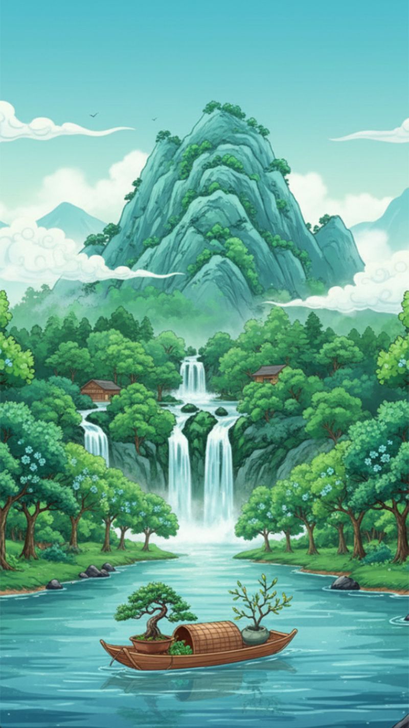 Màu xanh thiên nhiên, cây cối sinh sôi mang ý nghĩa phát triển, tăng vượng khí năm mới