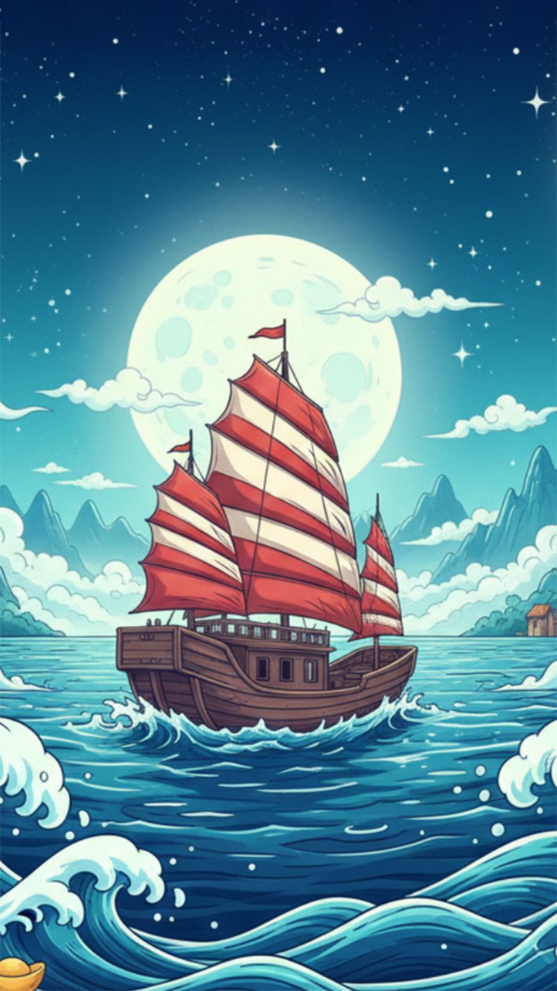 Xanh dương, đen kết hợp hình ảnh nước giúp công việc hanh thông, thuận buồm xuôi gió