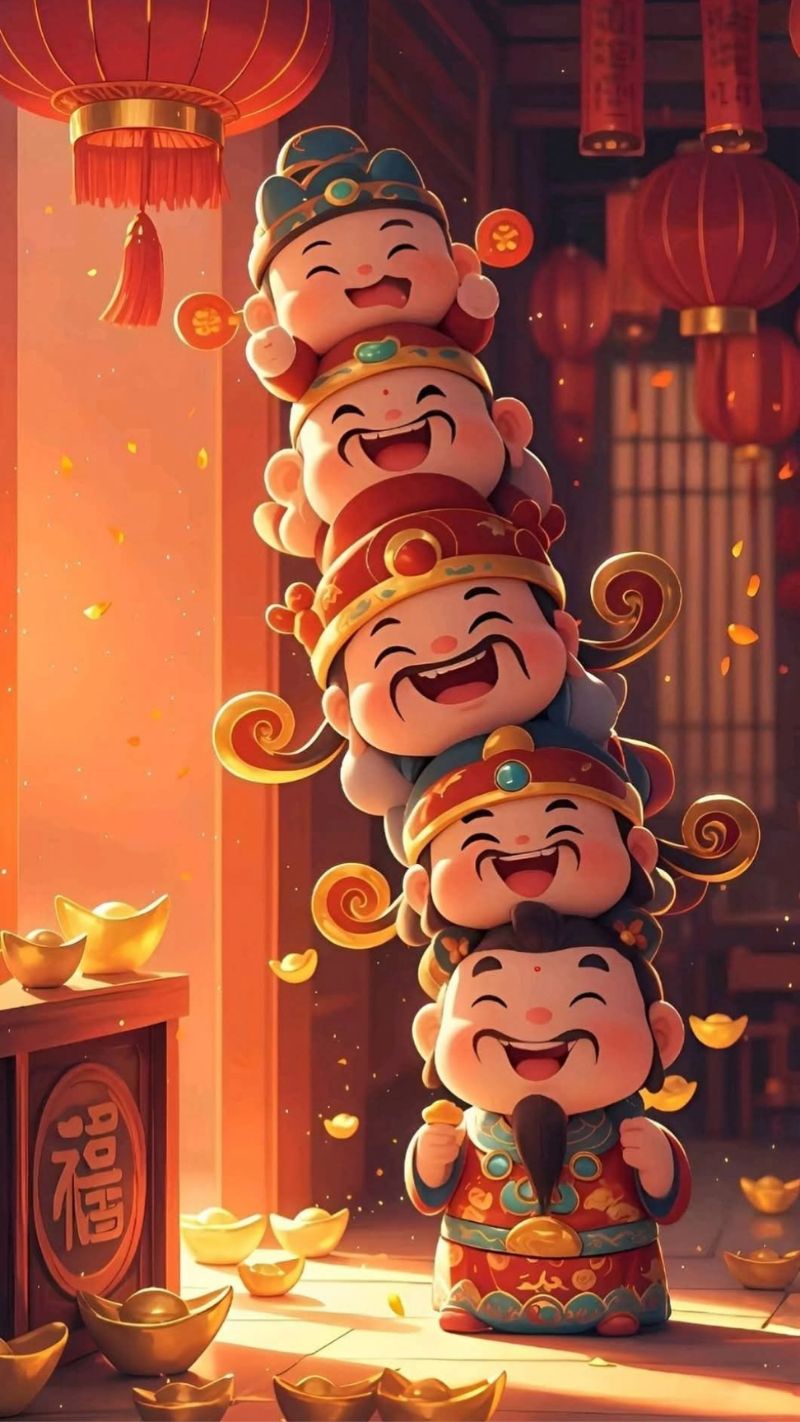 Sắc đỏ vàng may mắn, Thần Tài và chữ Tài Lộc giúp thu hút vận may, hanh thông việc làm ăn