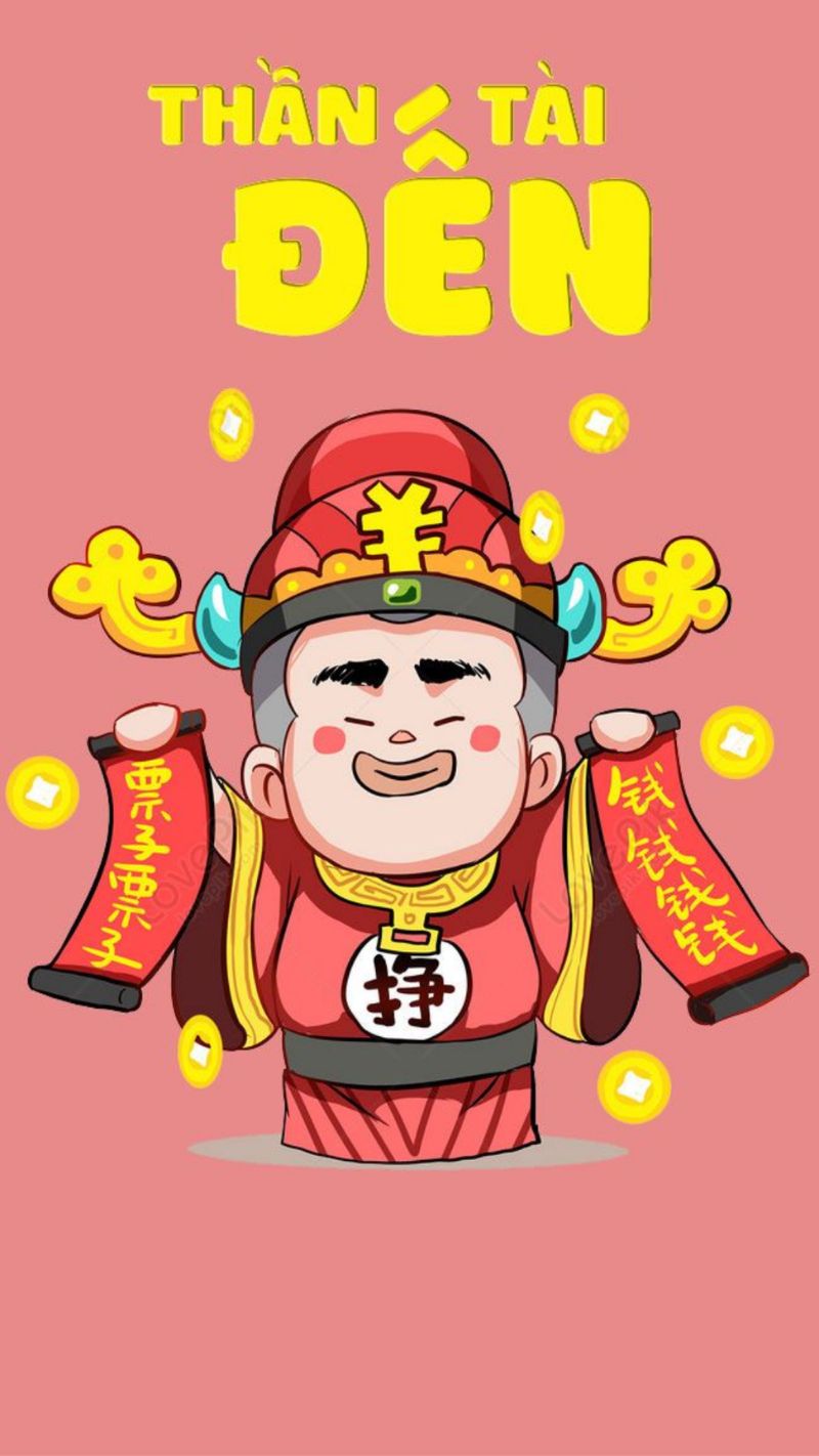 Sắc đỏ vàng may mắn, Thần Tài và chữ Tài Lộc giúp thu hút vận may, hanh thông việc làm ăn