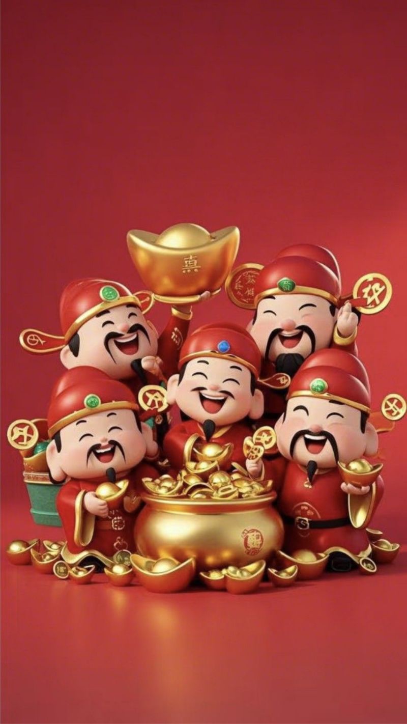 Sắc đỏ vàng may mắn, Thần Tài và chữ Tài Lộc giúp thu hút vận may, hanh thông việc làm ăn