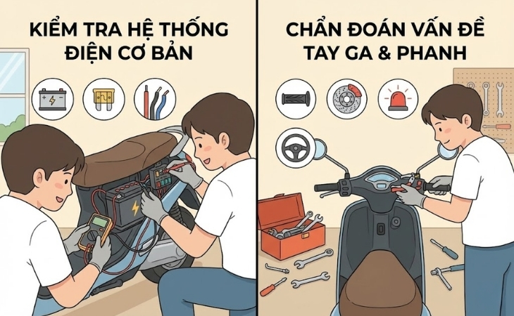 Cách khắc phục lỗi xe máy điện tại nhà Cách khắc phục lỗi xe máy điện tại nhà
