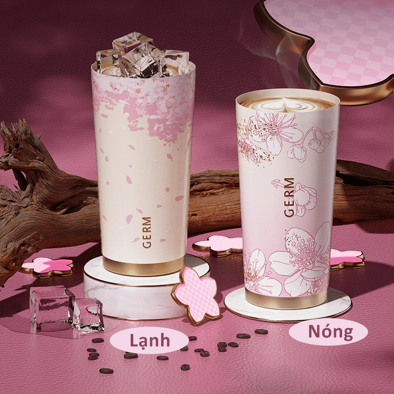 Ly giữ nhiệt Hoa Anh Đào GERM GE-24SS-DB77 với chất liệu đạt chuẩn đảm bảo sức khỏe người tiêu dùng
