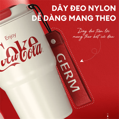 Ly giữ nhiệt Enjoy Coca Cola GERM GPS-2123VP-CCEW dễ dàng mang theo sử dụng khi ở ngoài