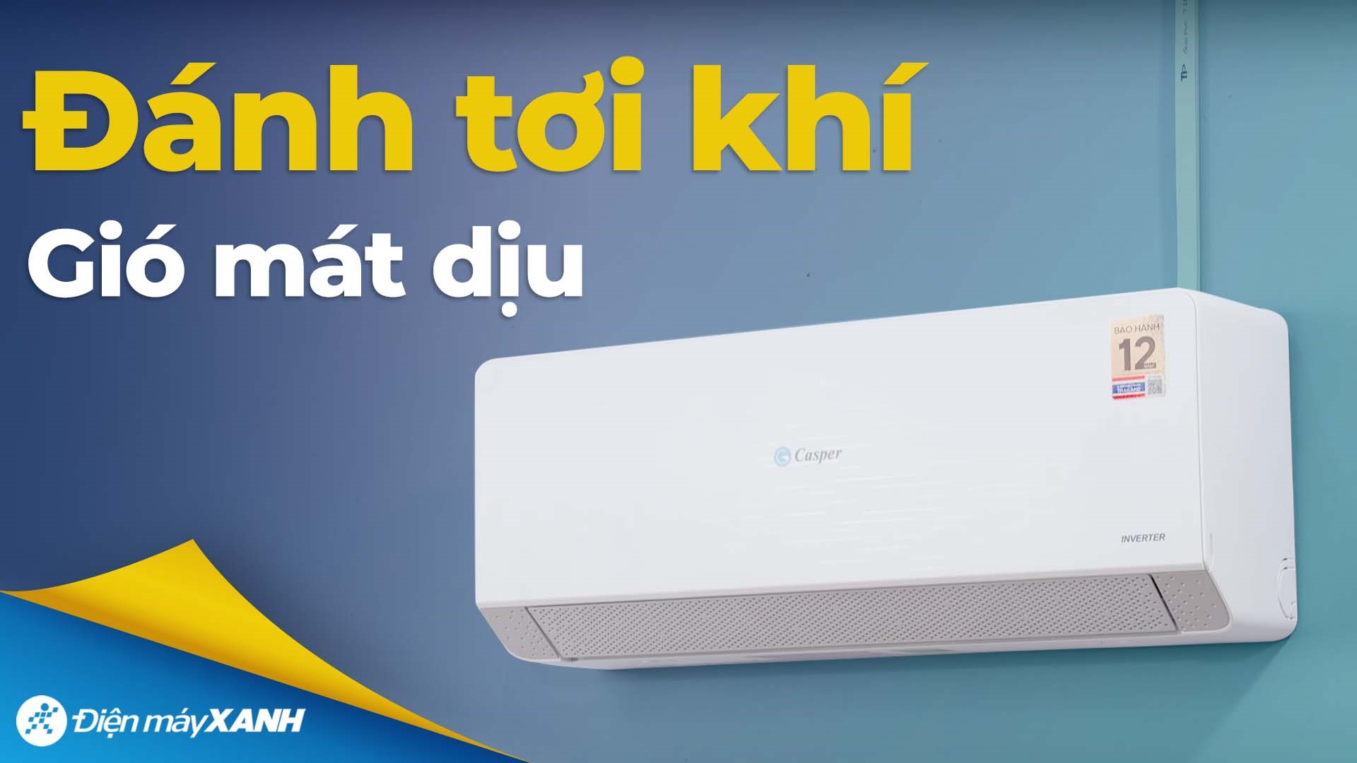 Máy lạnh Casper Inverter 1 HP QC-09IU36A có thiết kế đơn giản, dễ dàng lắp đặt trong mọi không gian