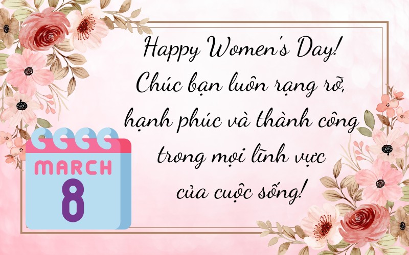 Mẫu thiệp 8/3 online đơn giản 1 Mẫu thiệp 8/3 online đơn giản 1