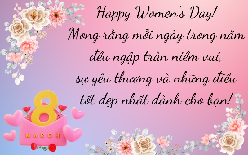 Mẫu thiệp 8/3 online đơn giản 3 Mẫu thiệp 8/3 online đơn giản 3