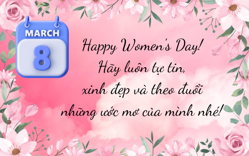 Mẫu thiệp 8/3 online đơn giản 4 Mẫu thiệp 8/3 online đơn giản 4