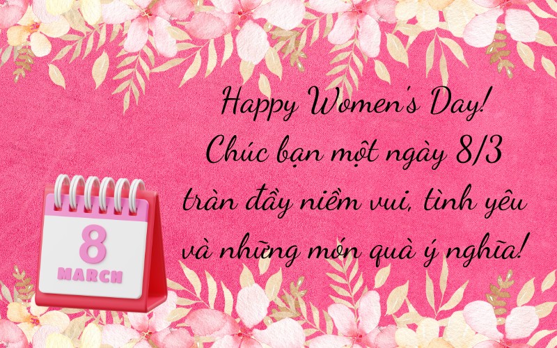 Mẫu thiệp 8/3 online đơn giản 5 Mẫu thiệp 8/3 online đơn giản 5