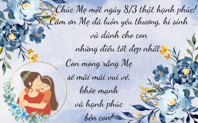 Mẫu thiệp 8/3 tặng mẹ 5 Mẫu thiệp 8/3 tặng mẹ 5