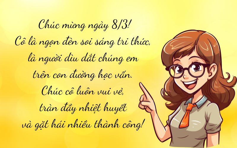 Mẫu thiệp tặng cô giáo ngày 8/3 2 Mẫu thiệp tặng cô giáo ngày 8/3 2