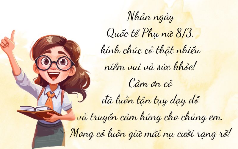 Mẫu thiệp tặng cô giáo ngày 8/3 3 Mẫu thiệp tặng cô giáo ngày 8/3 3