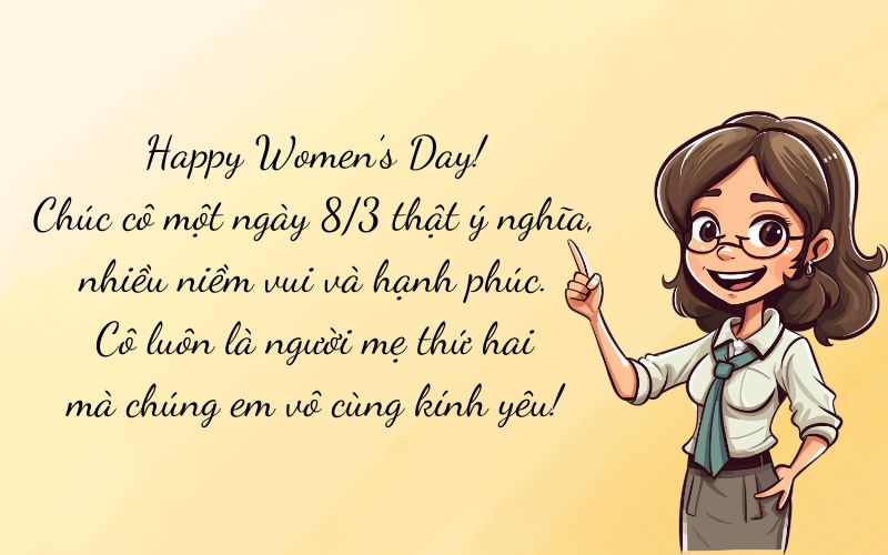 Mẫu thiệp tặng cô giáo ngày 8/3 4 Mẫu thiệp tặng cô giáo ngày 8/3 4