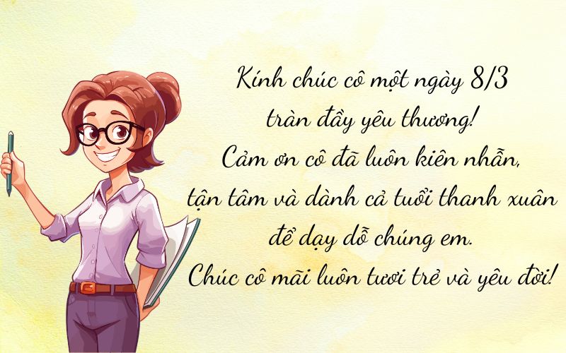 Mẫu thiệp tặng cô giáo ngày 8/3 5 Mẫu thiệp tặng cô giáo ngày 8/3 5