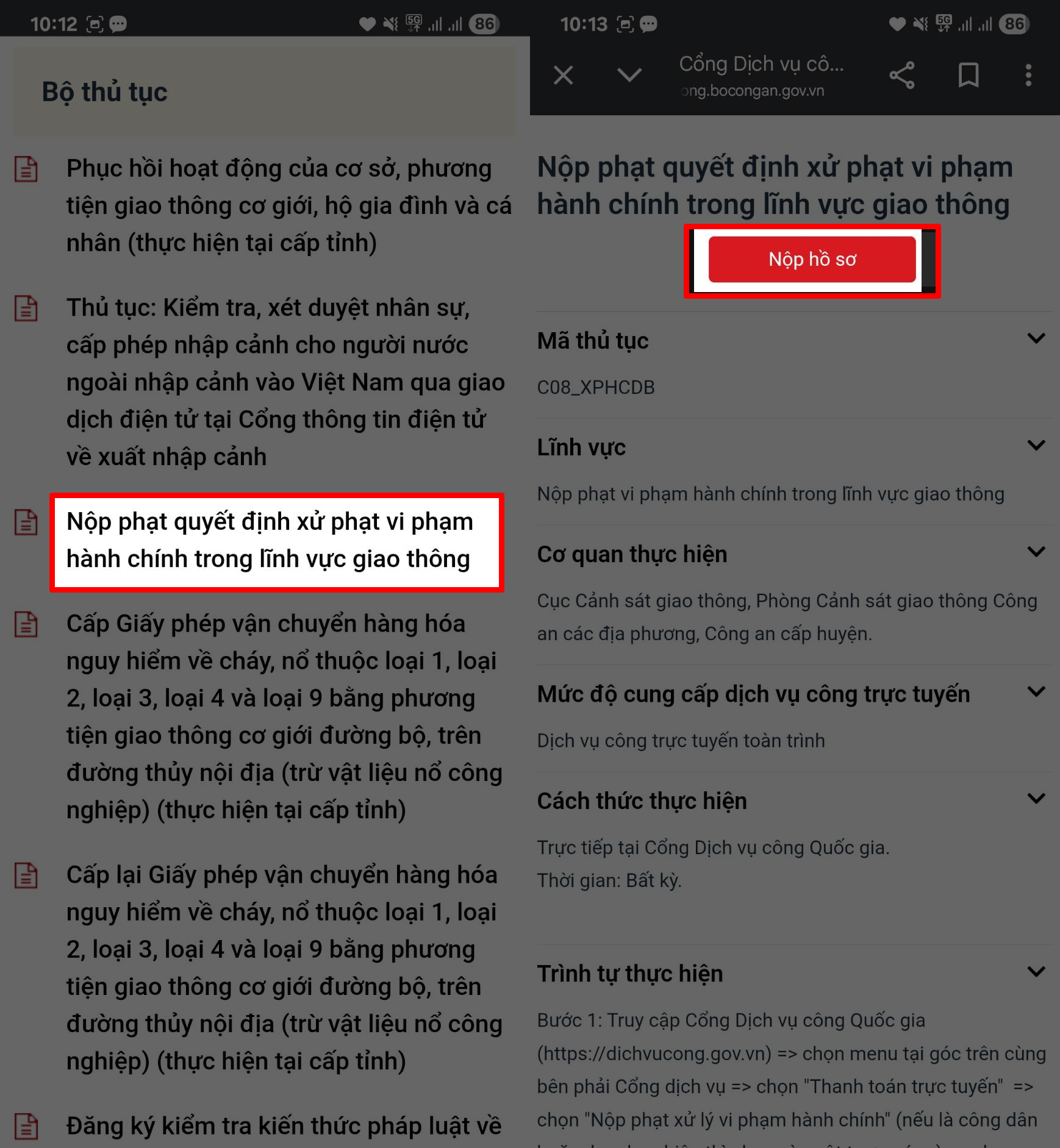 Cách nộp phạt vi phạm giao thông online Cách nộp phạt vi phạm giao thông online